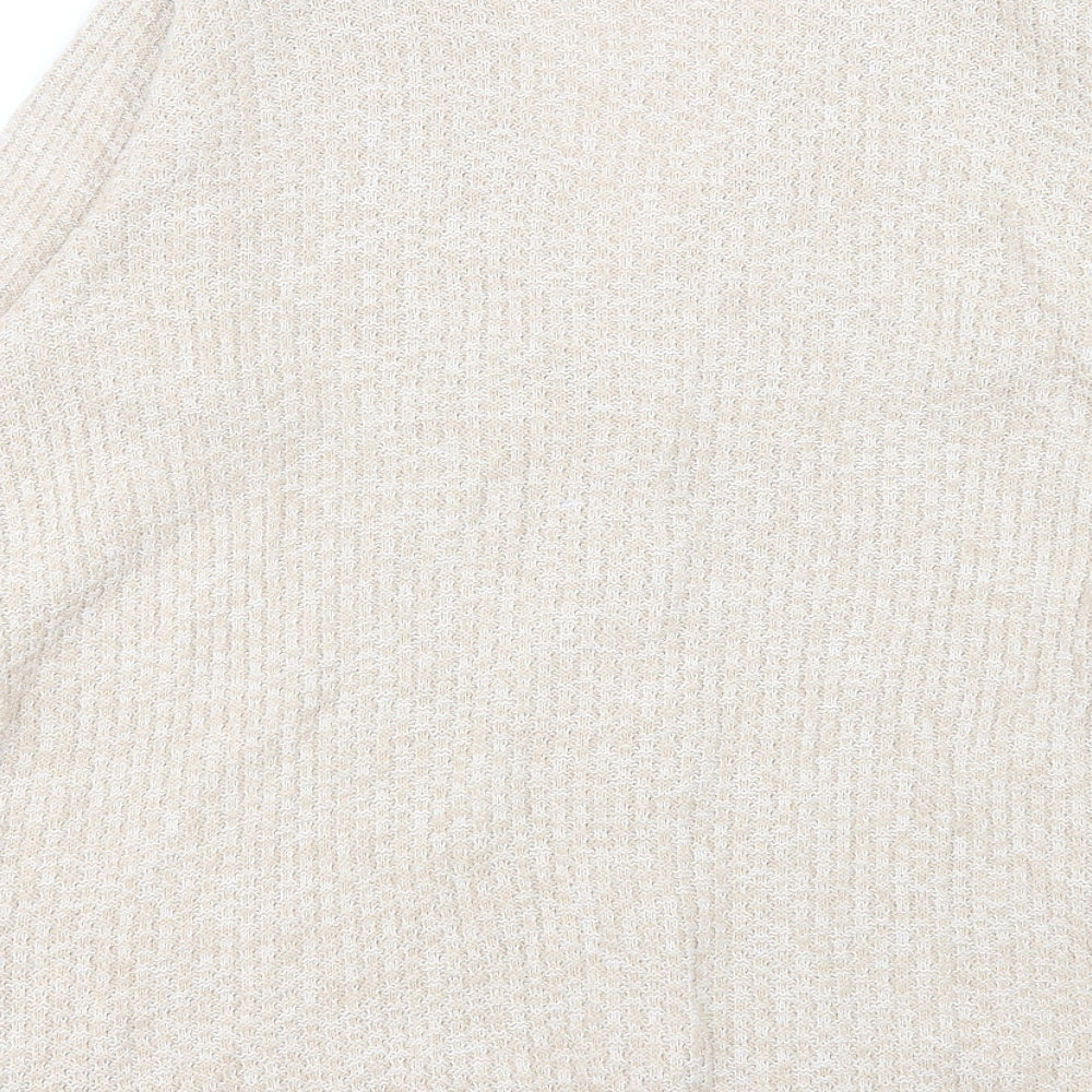 Charmance Womens Beige V-Neck Acrylic Cardigan Jumper Size 18