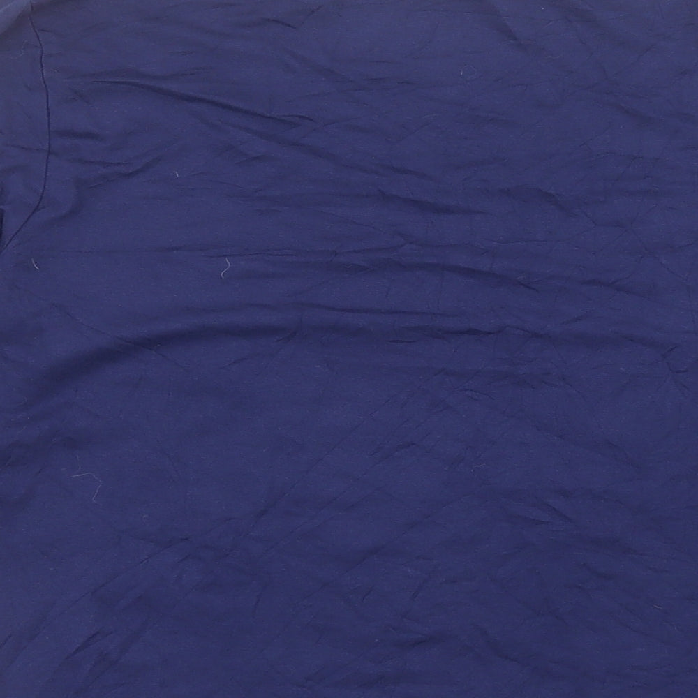 George Womens Blue Viscose Basic T-Shirt Size 14 Scoop Neck