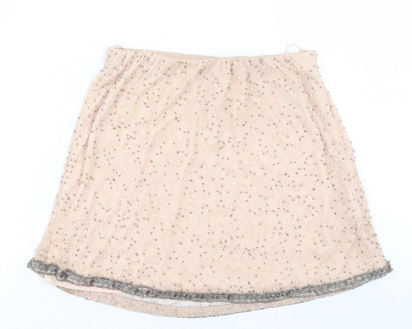 Zara Womens Pink Polyester A-Line Set Size M Zip