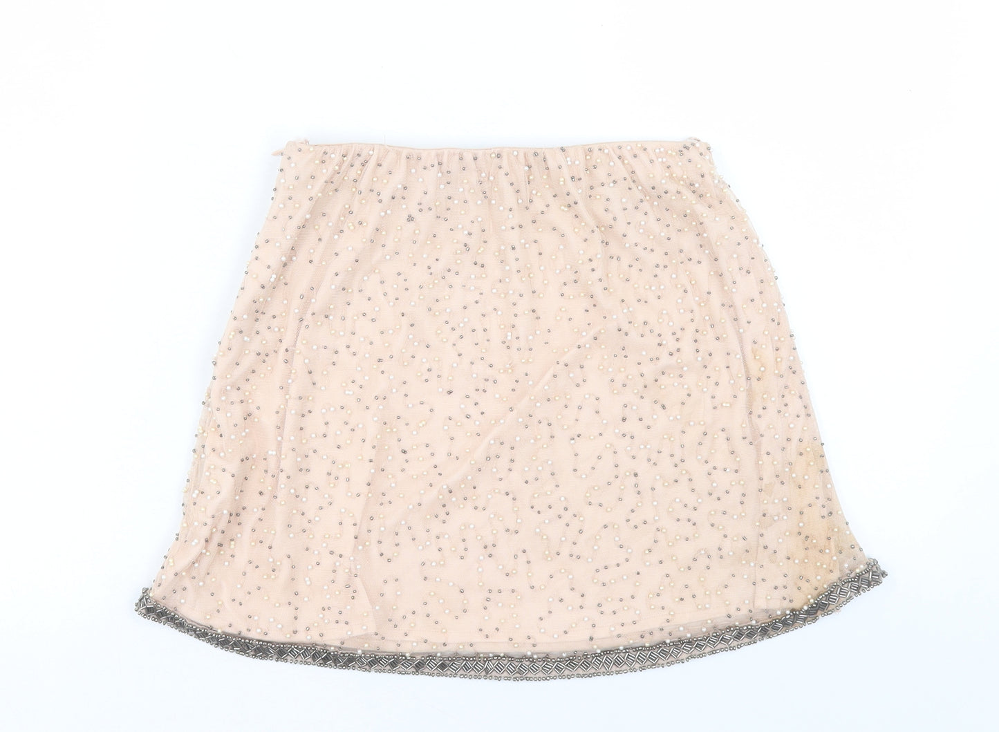 Zara Womens Pink Polyester A-Line Set Size M Zip