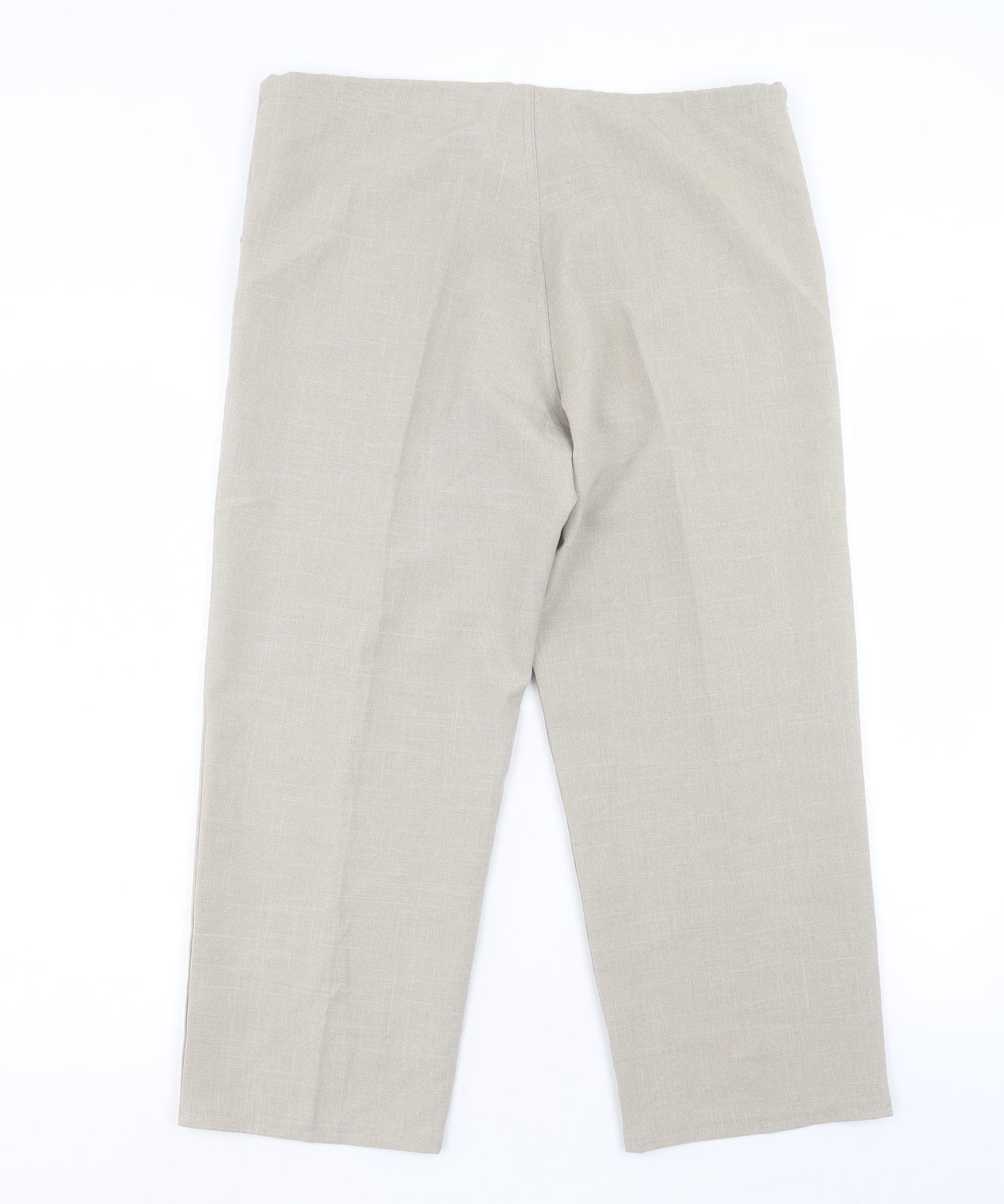 Dorothy Perkins Womens Beige Polyester Cropped Trousers Size 10 L23 in Regular Drawstring