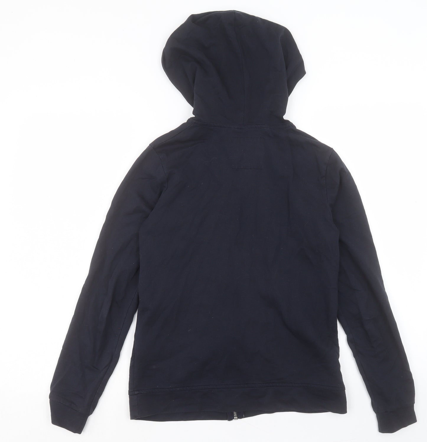 Maine Womens Blue Cotton Full Zip Hoodie Size 10 Zip