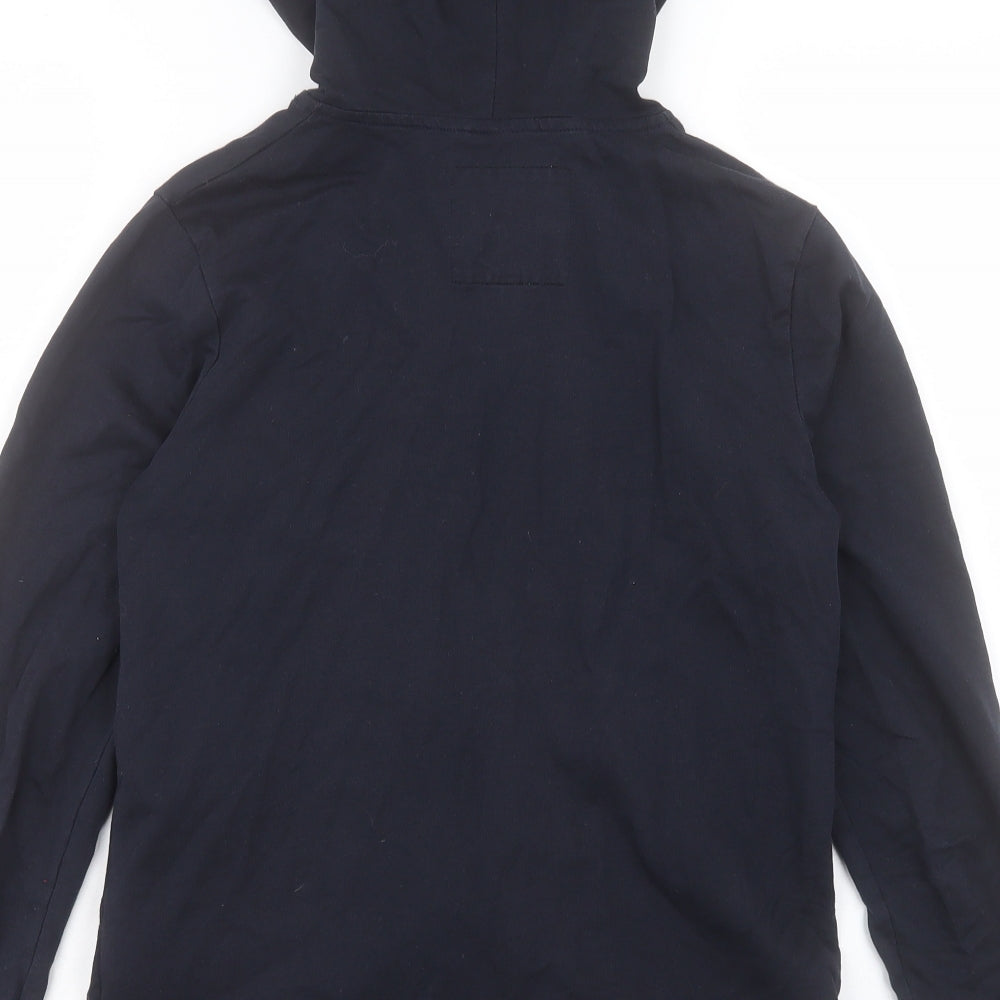 Maine Womens Blue Cotton Full Zip Hoodie Size 10 Zip