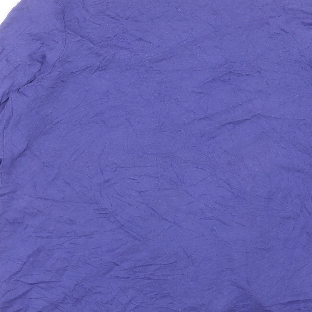 Marks and Spencer Womens Purple V-Neck Cotton Cardigan Jumper Size 18
