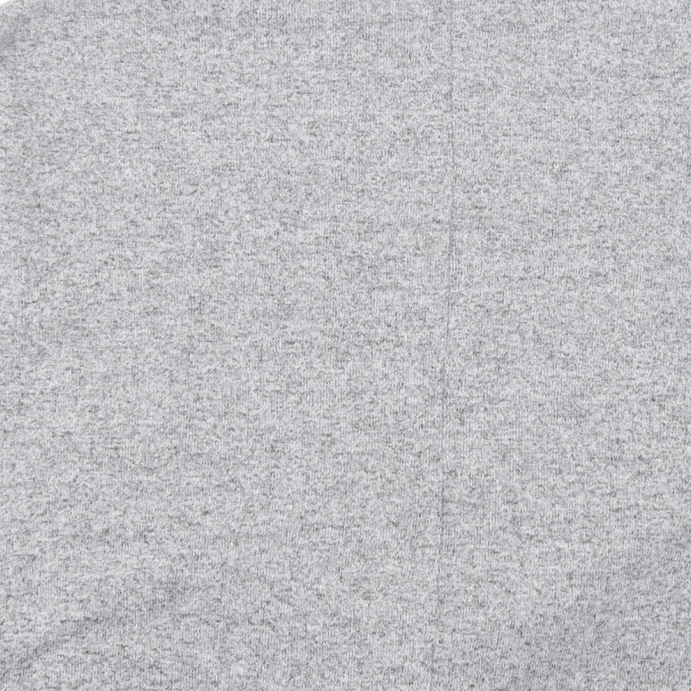 George Womens Grey Polyester Basic T-Shirt Size 14 Crew Neck - Tie At Front