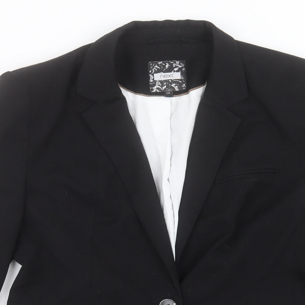 ne3xt Womens Black Jacket Blazer Size 12 Button