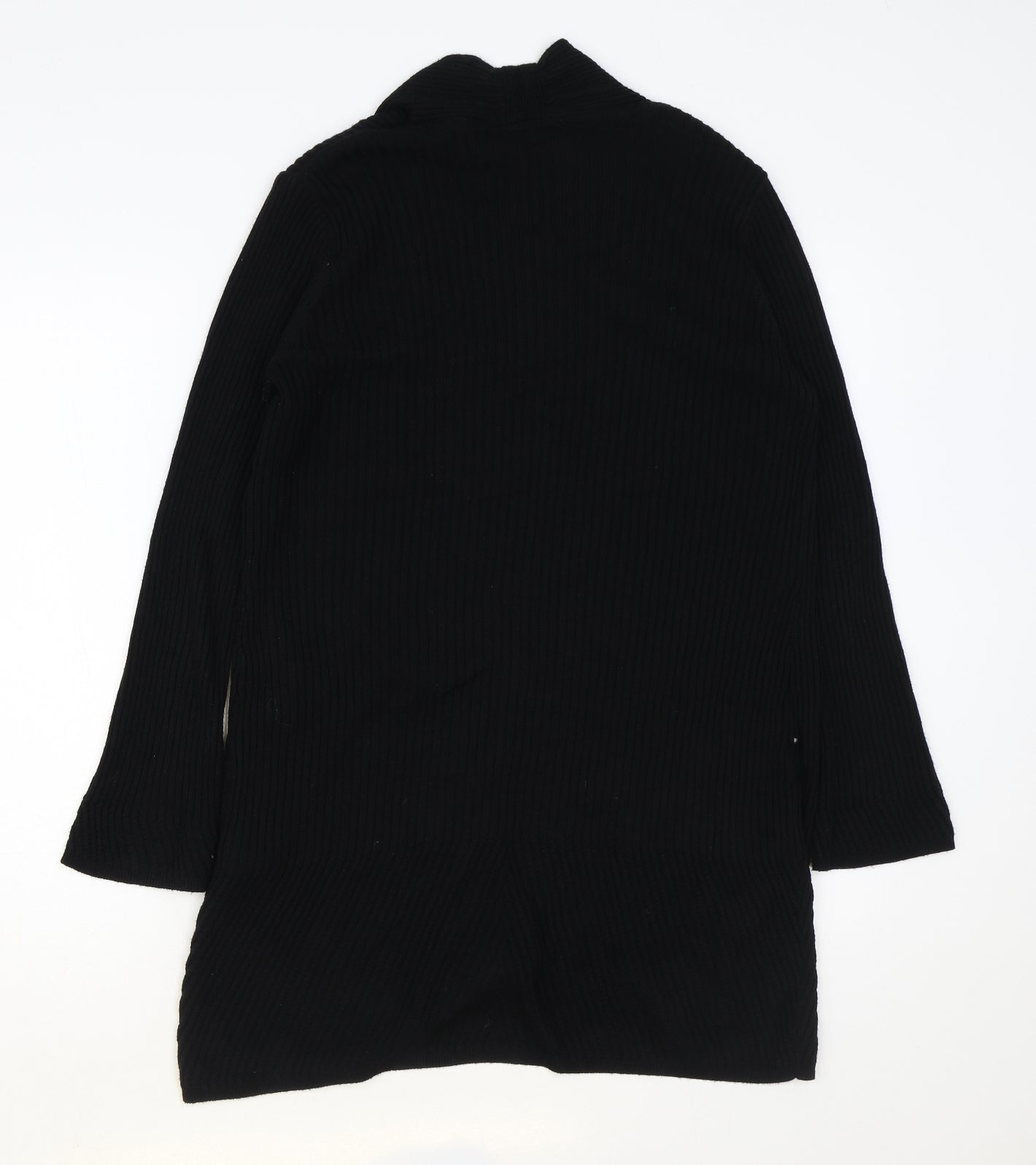 Per Una Womens Black V-Neck Acrylic Cardigan Jumper Size 16