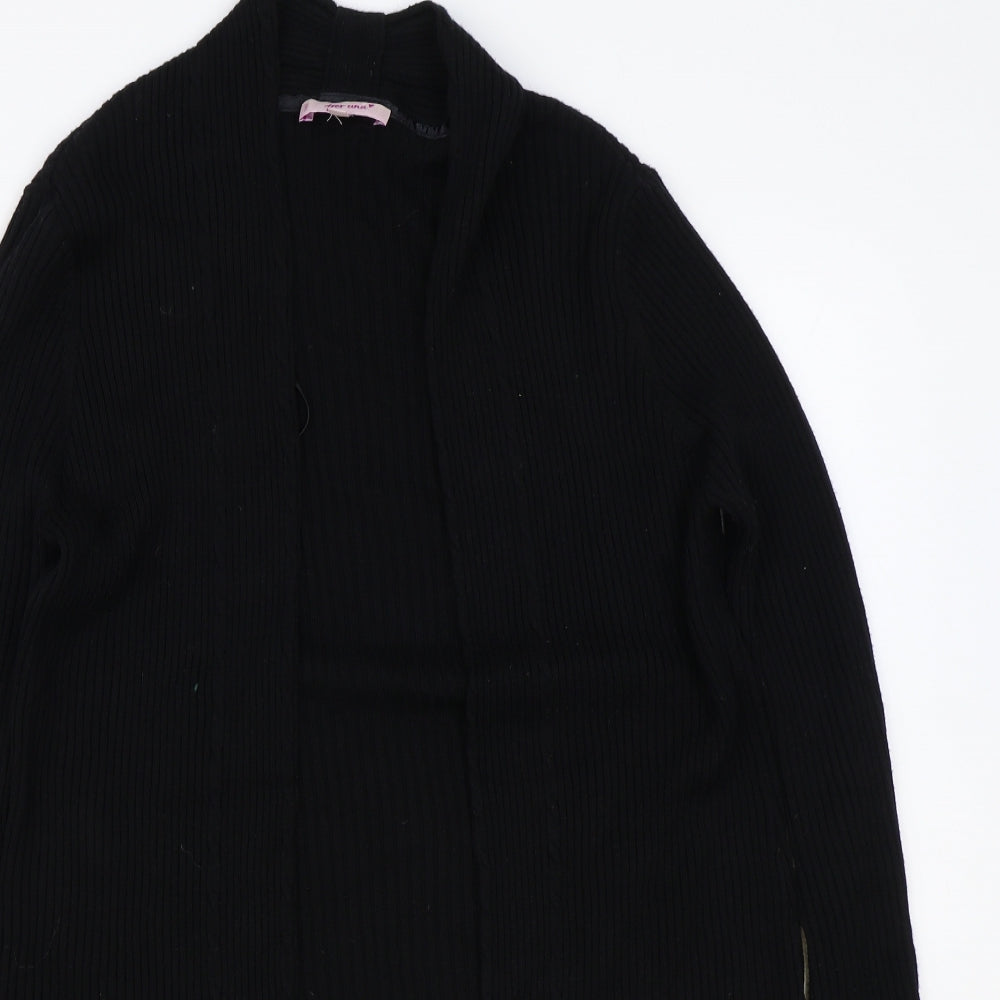 Per Una Womens Black V-Neck Acrylic Cardigan Jumper Size 16