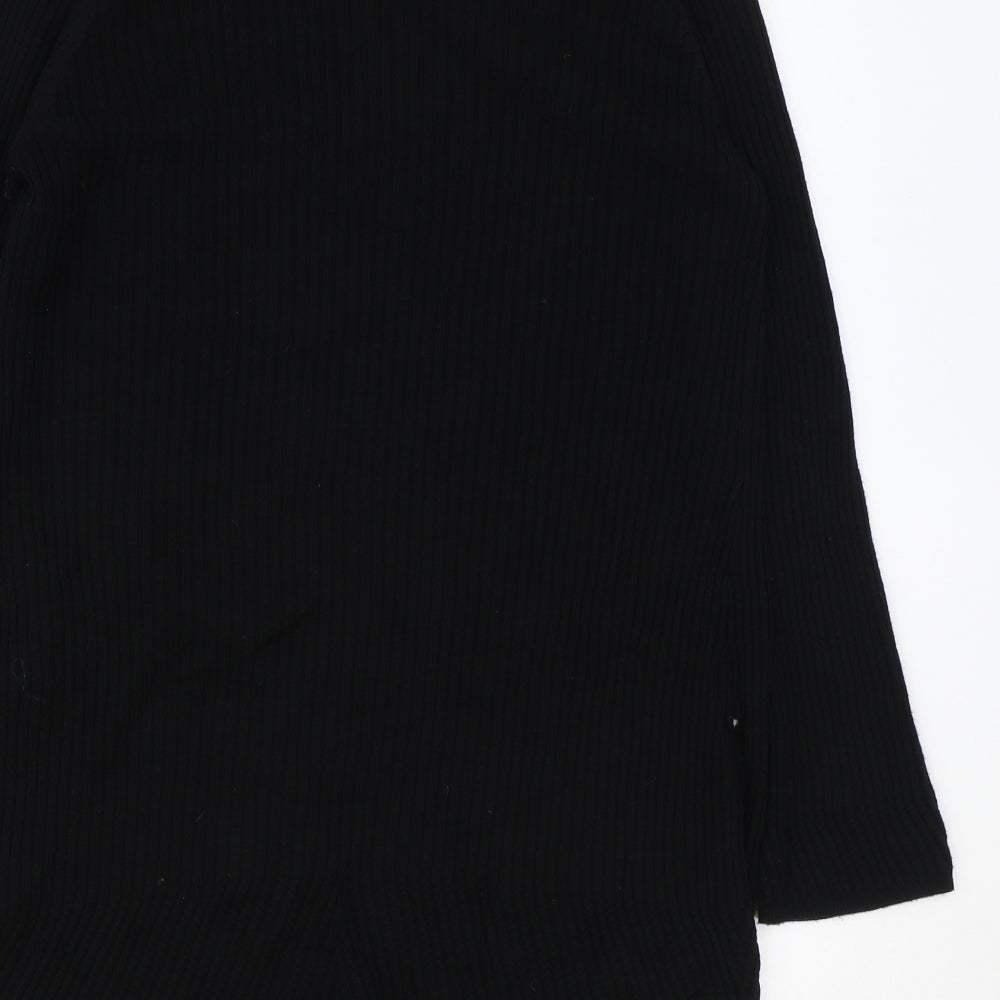 Per Una Womens Black V-Neck Acrylic Cardigan Jumper Size 16