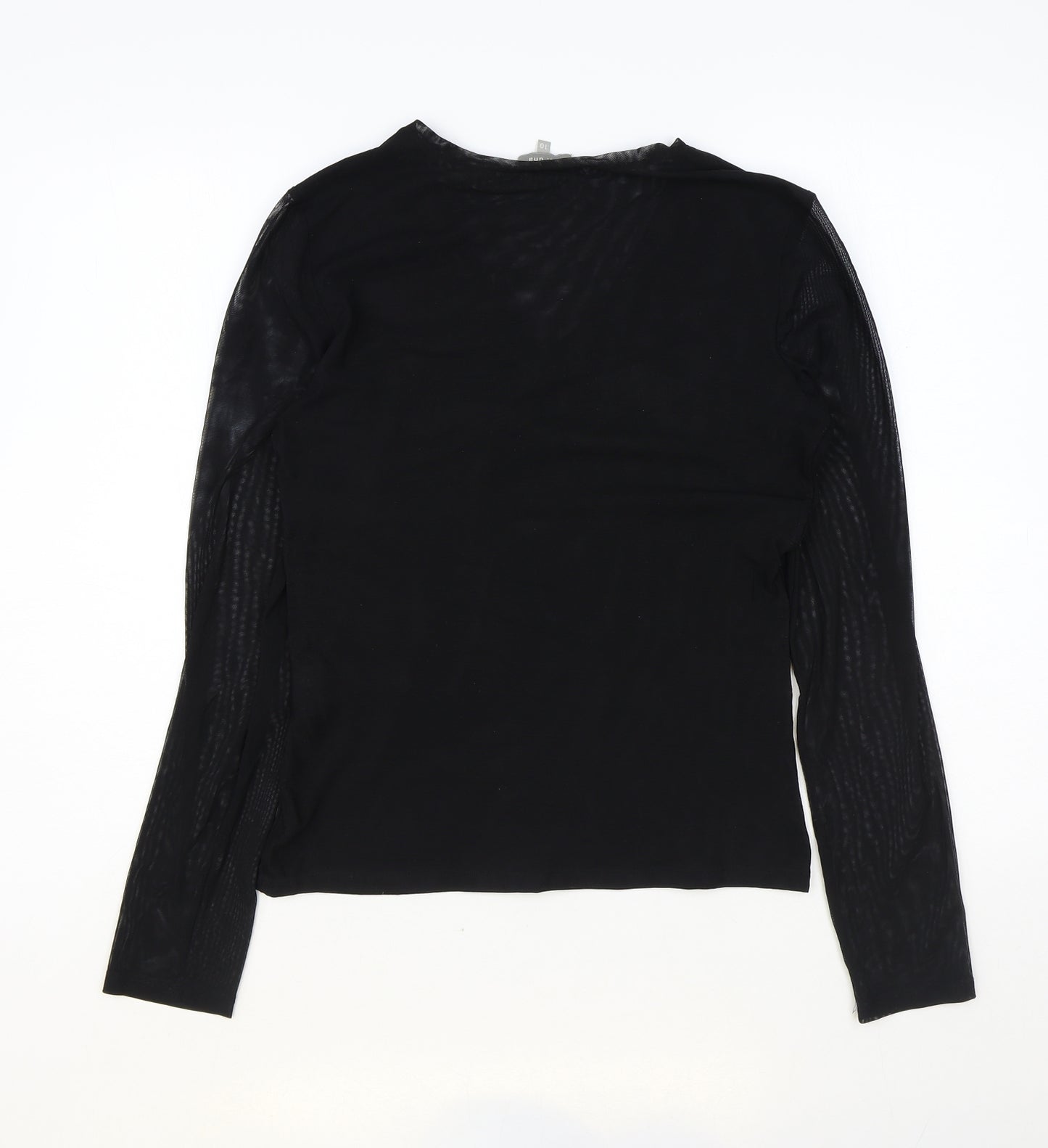 Per Una Womens Black Polyamide Basic Blouse Size 10 V-Neck