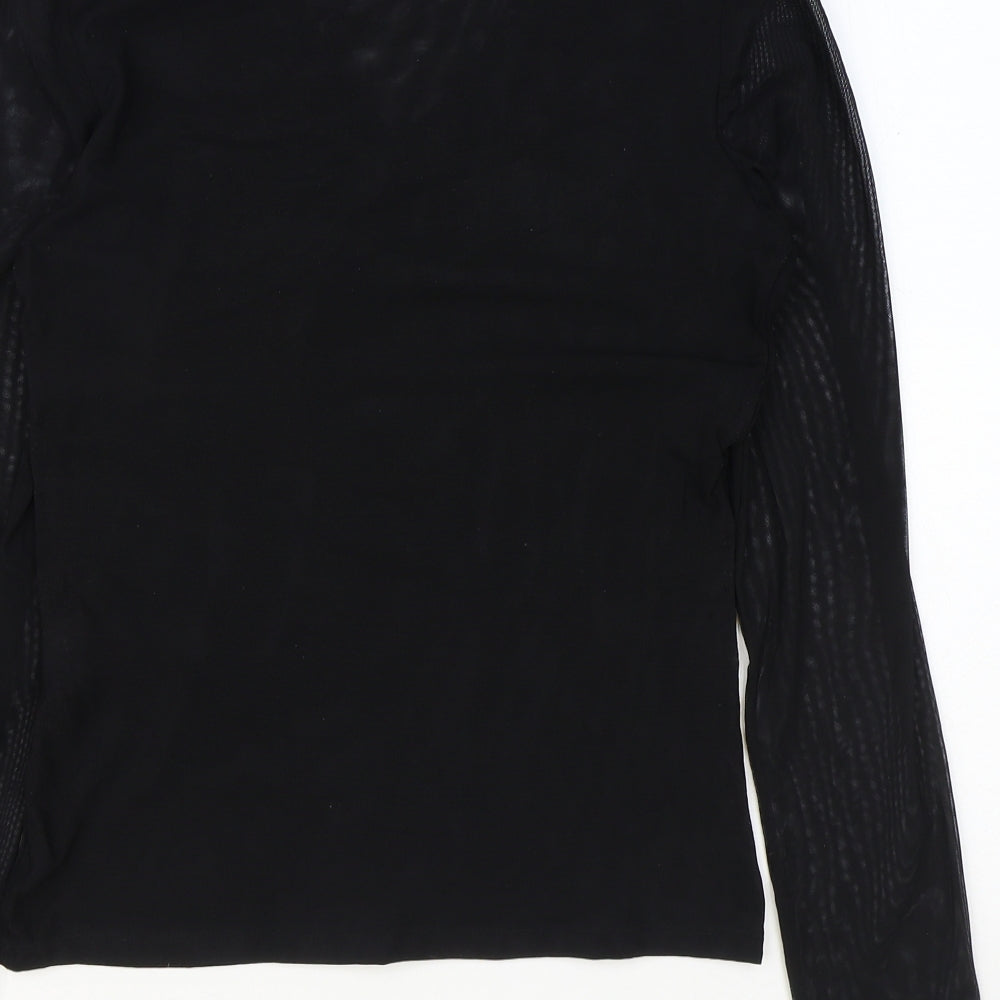 Per Una Womens Black Polyamide Basic Blouse Size 10 V-Neck