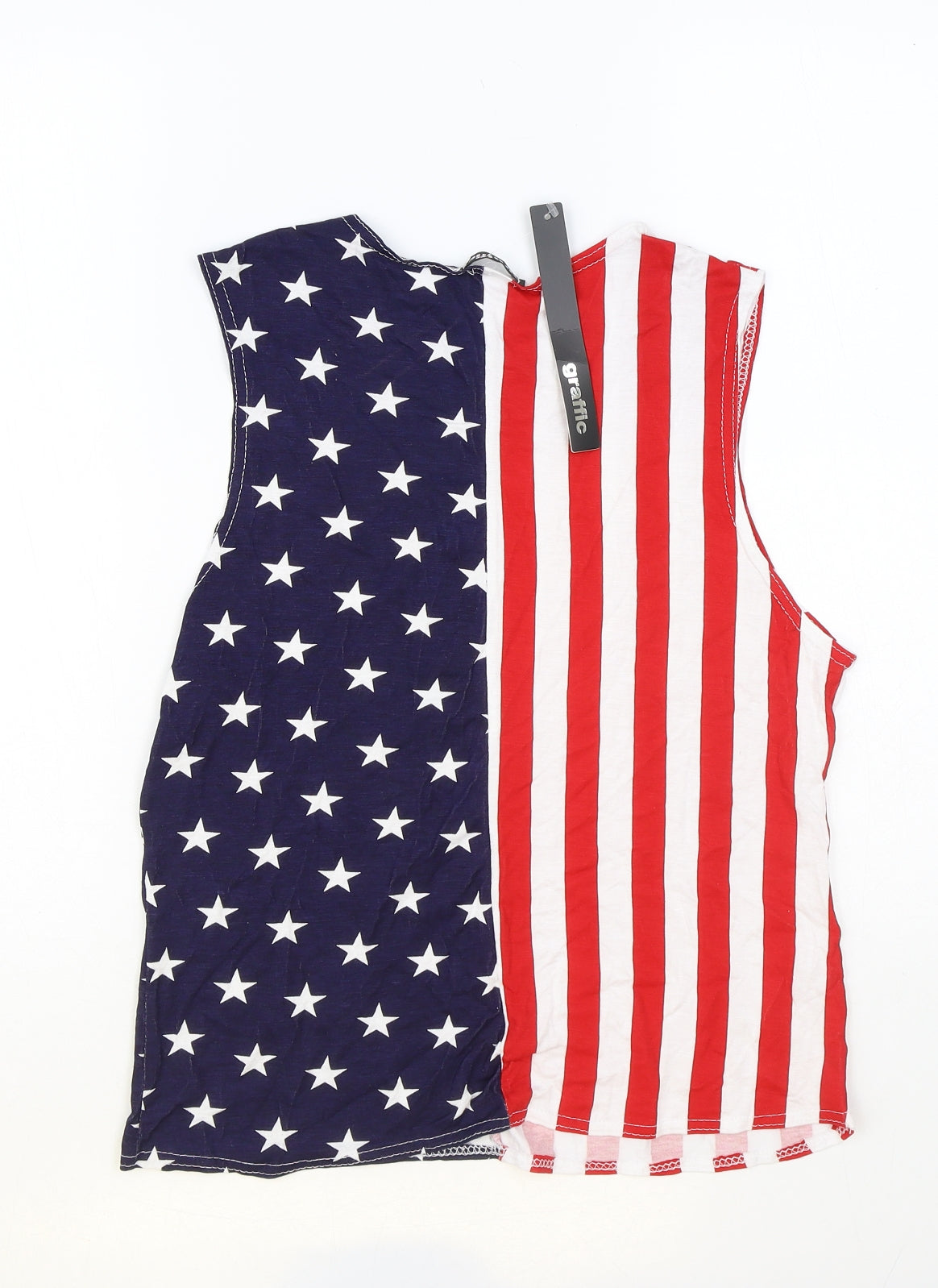 Graffic Womens Multicoloured Viscose Basic T-Shirt Size S Round Neck