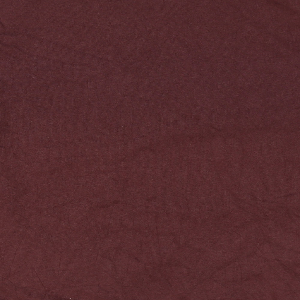 Boohoo Womens Brown Cotton Pullover Sweatshirt Size 24 Pullover