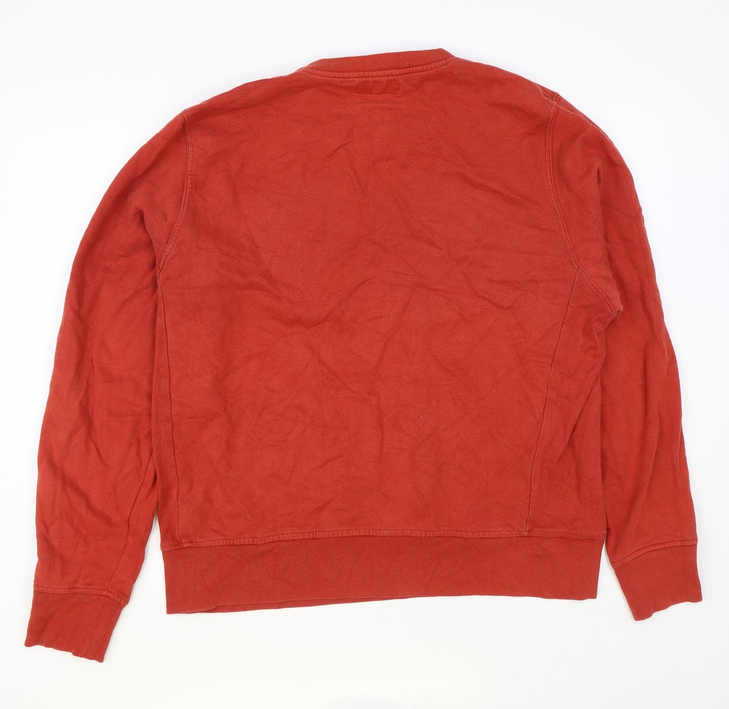 duffer Womens Red Cotton Pullover Sweatshirt Size L Pullover