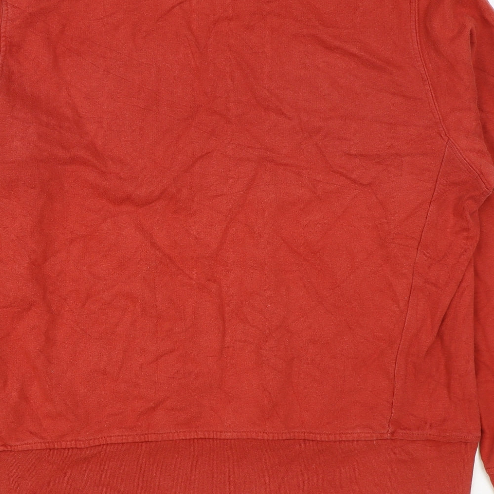 duffer Womens Red Cotton Pullover Sweatshirt Size L Pullover