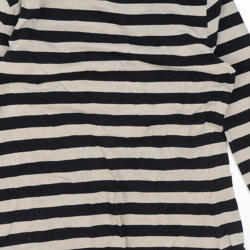 Atmosphere Womens Multicoloured Striped Polyester Basic T-Shirt Size 12 Round Neck