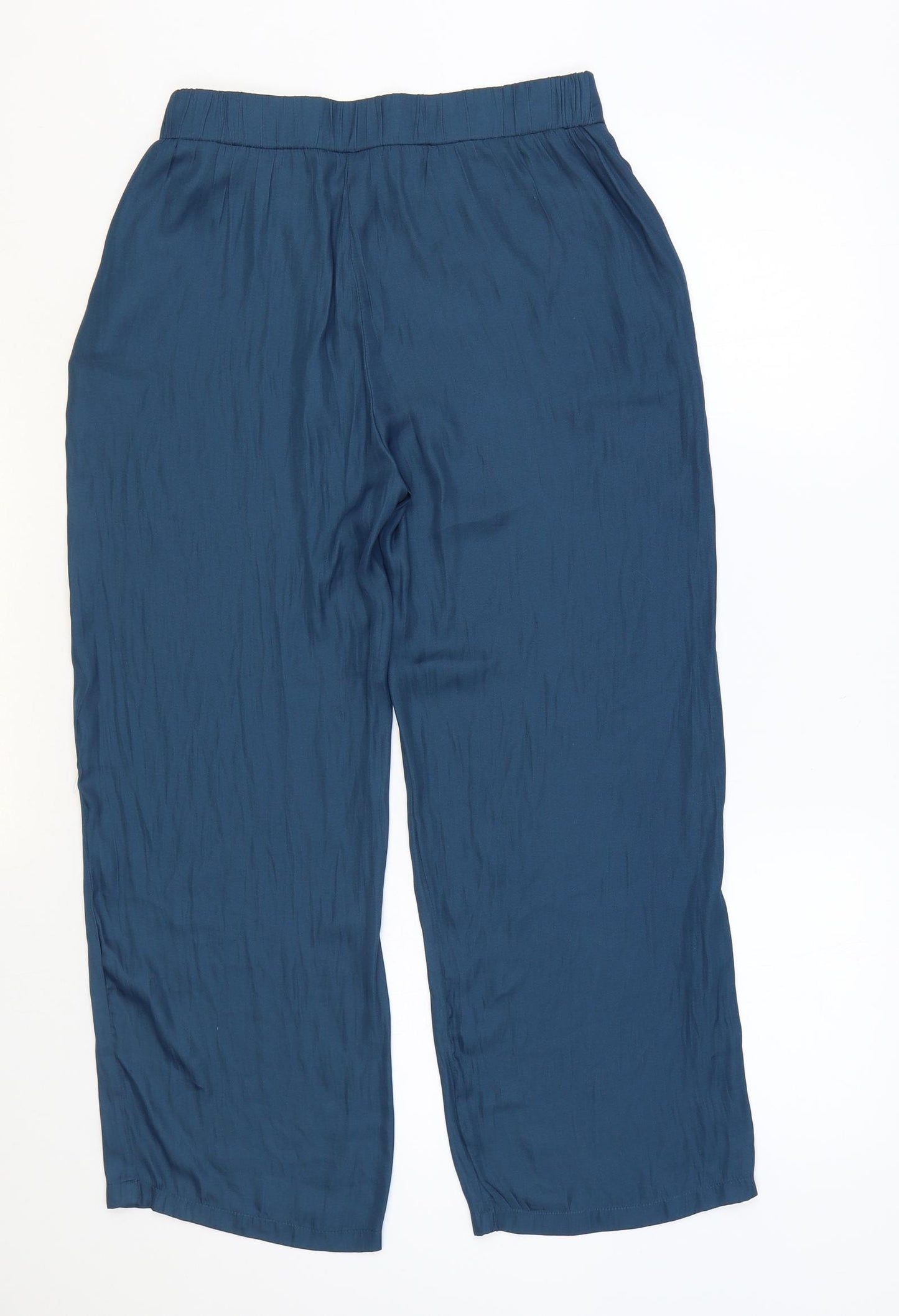 Natura Womens Blue Polyester Trousers Size M L24 in Regular