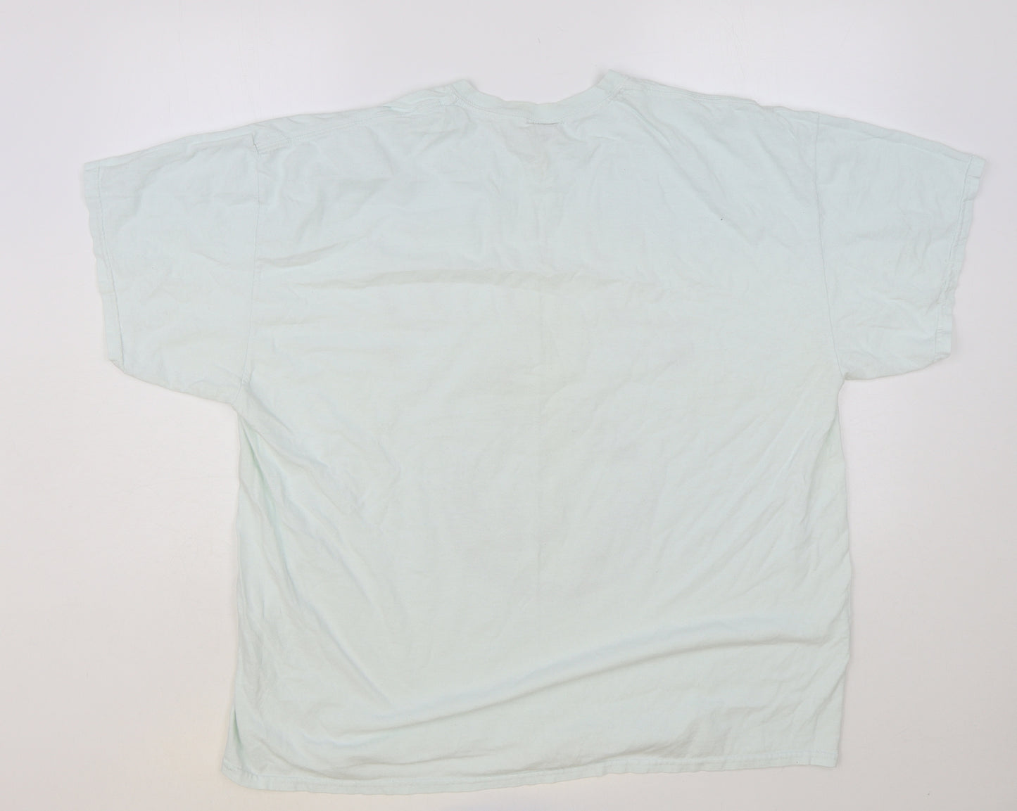 Gildan Mens Green Cotton T-Shirt Size L Round Neck - Star Wars