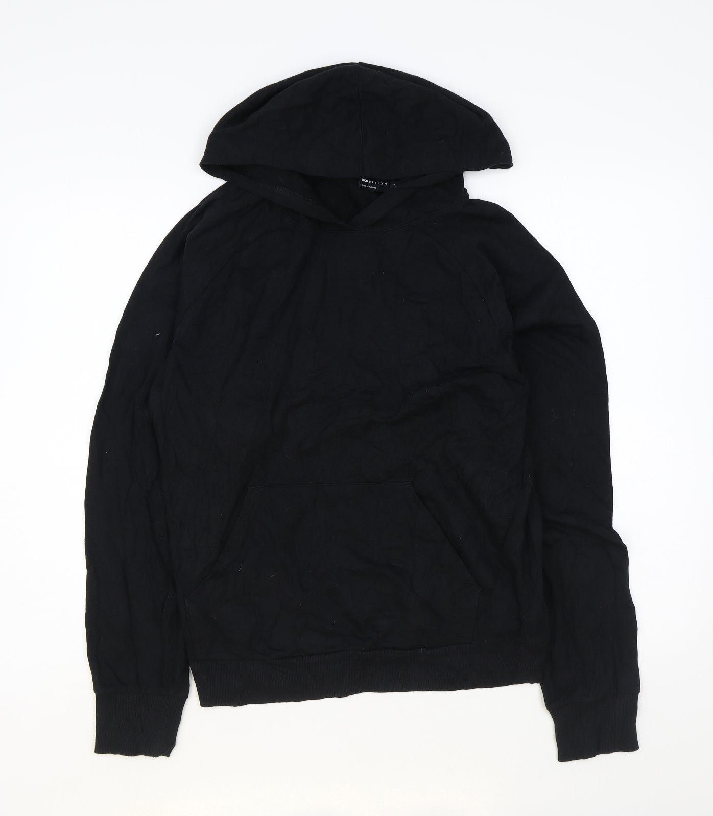 ASOS Womens Black Cotton Pullover Hoodie Size 6 Pullover