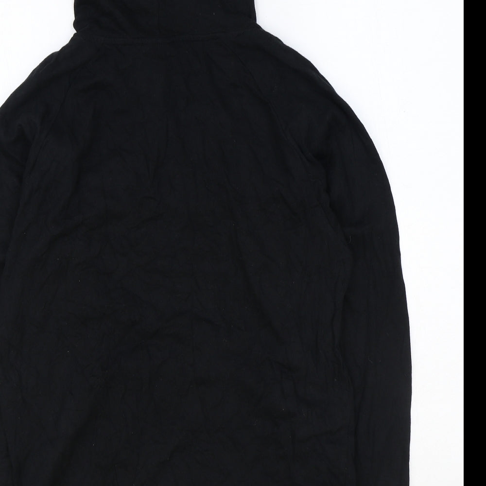 ASOS Womens Black Cotton Pullover Hoodie Size 6 Pullover