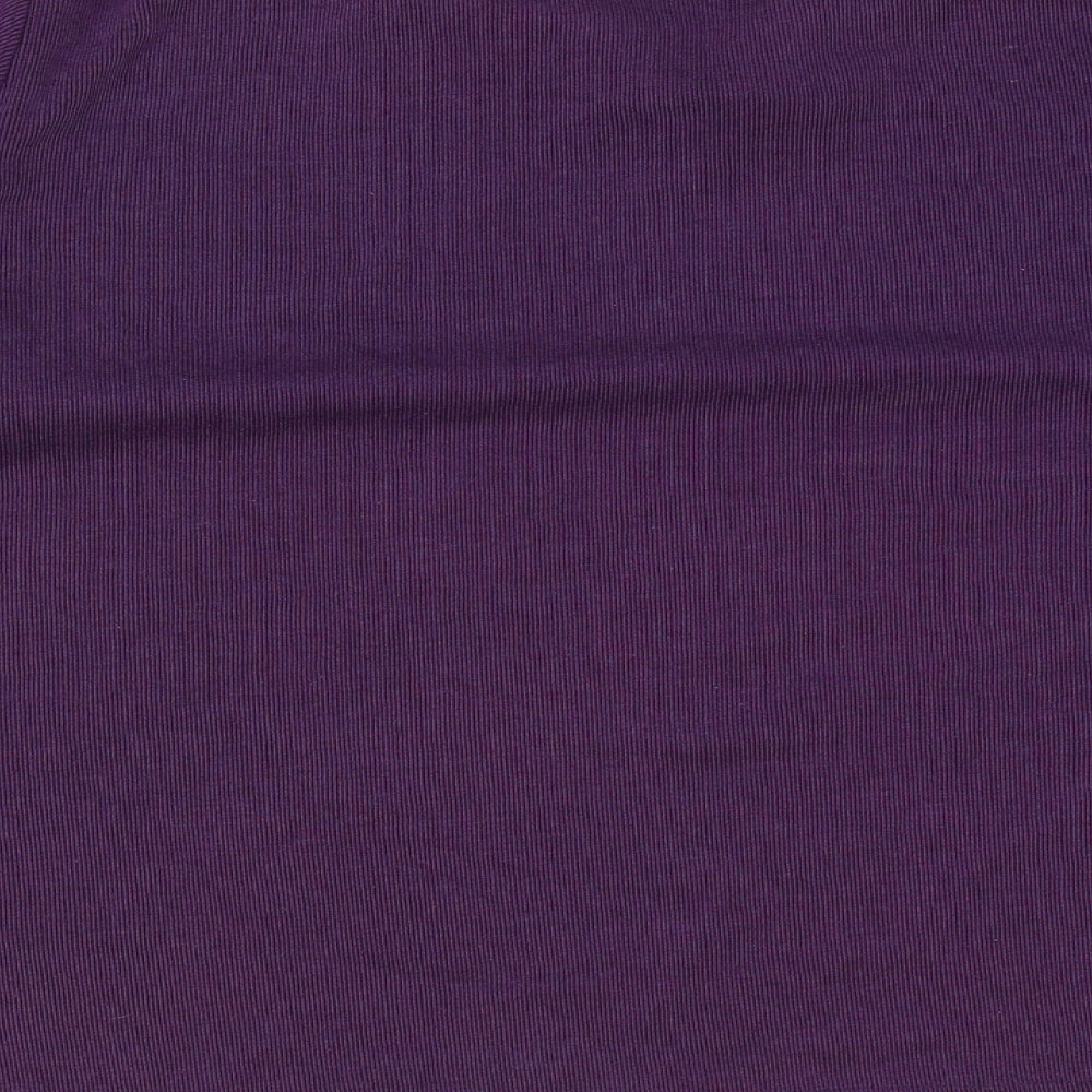 Bonmarché Womens Purple V-Neck Polyester Pullover Jumper Size XL