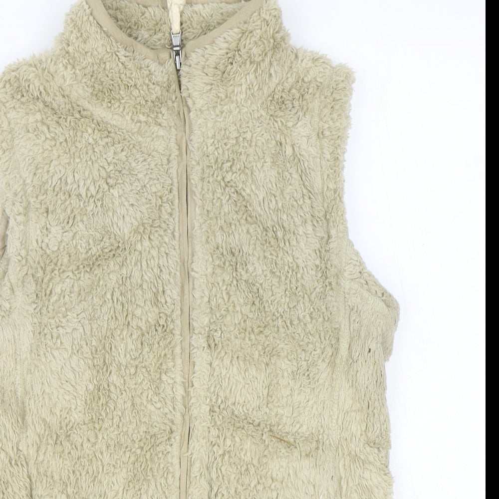 Seasalt Womens Beige Gilet Jacket Size 10 Zip