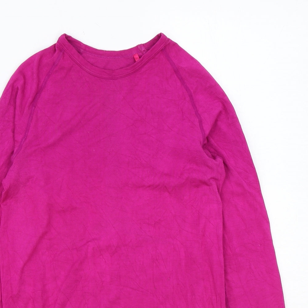 Crane Womens Pink Viscose Basic T-Shirt Size M Round Neck Pullover