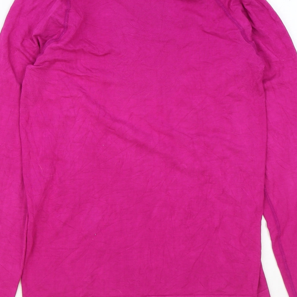 Crane Womens Pink Viscose Basic T-Shirt Size M Round Neck Pullover