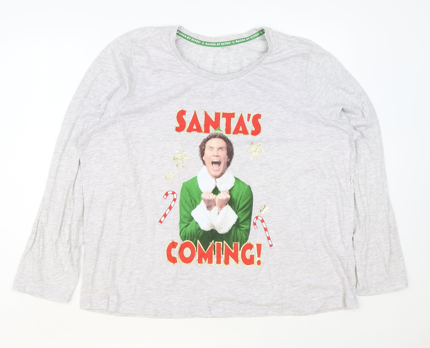 George Womens Grey Cotton Basic T-Shirt Size 20 Round Neck - ELF