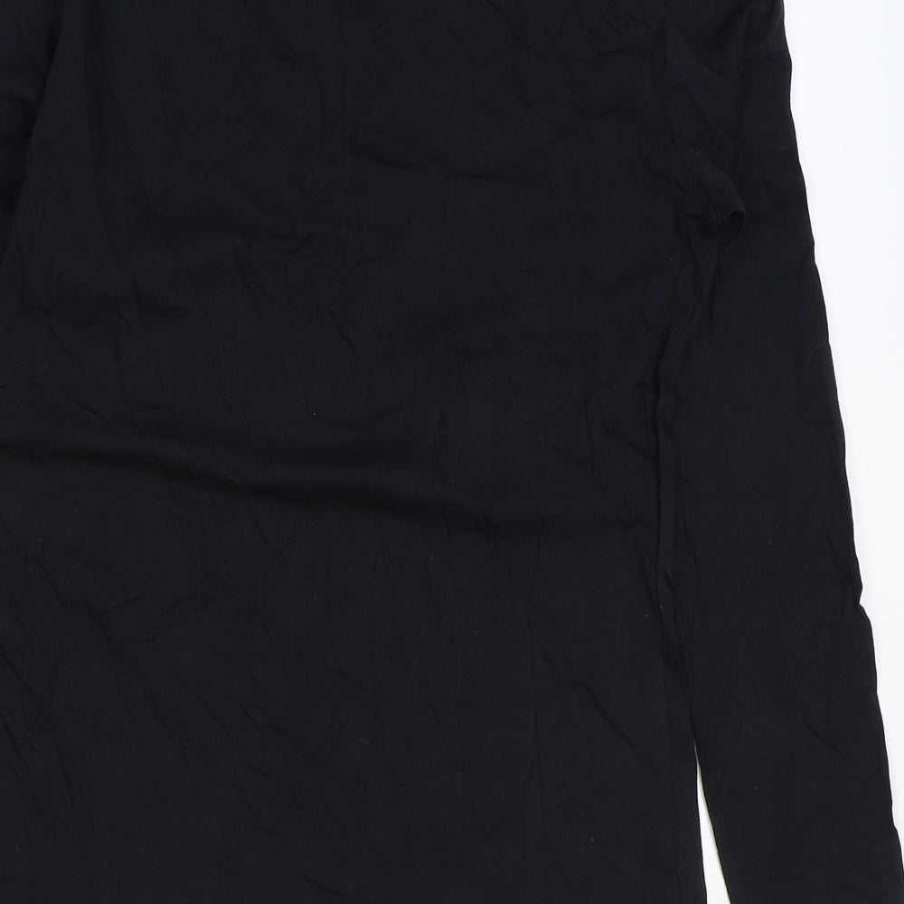 Miss e-vie Girls Black Cotton Basic T-Shirt Size 13-14 Years Round Neck Pullover - Paris