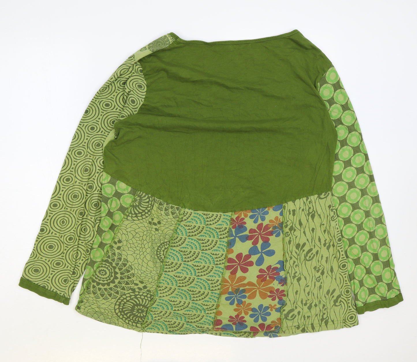 Joe Brown Womens Green Cotton Basic T-Shirt Size 18 Round Neck