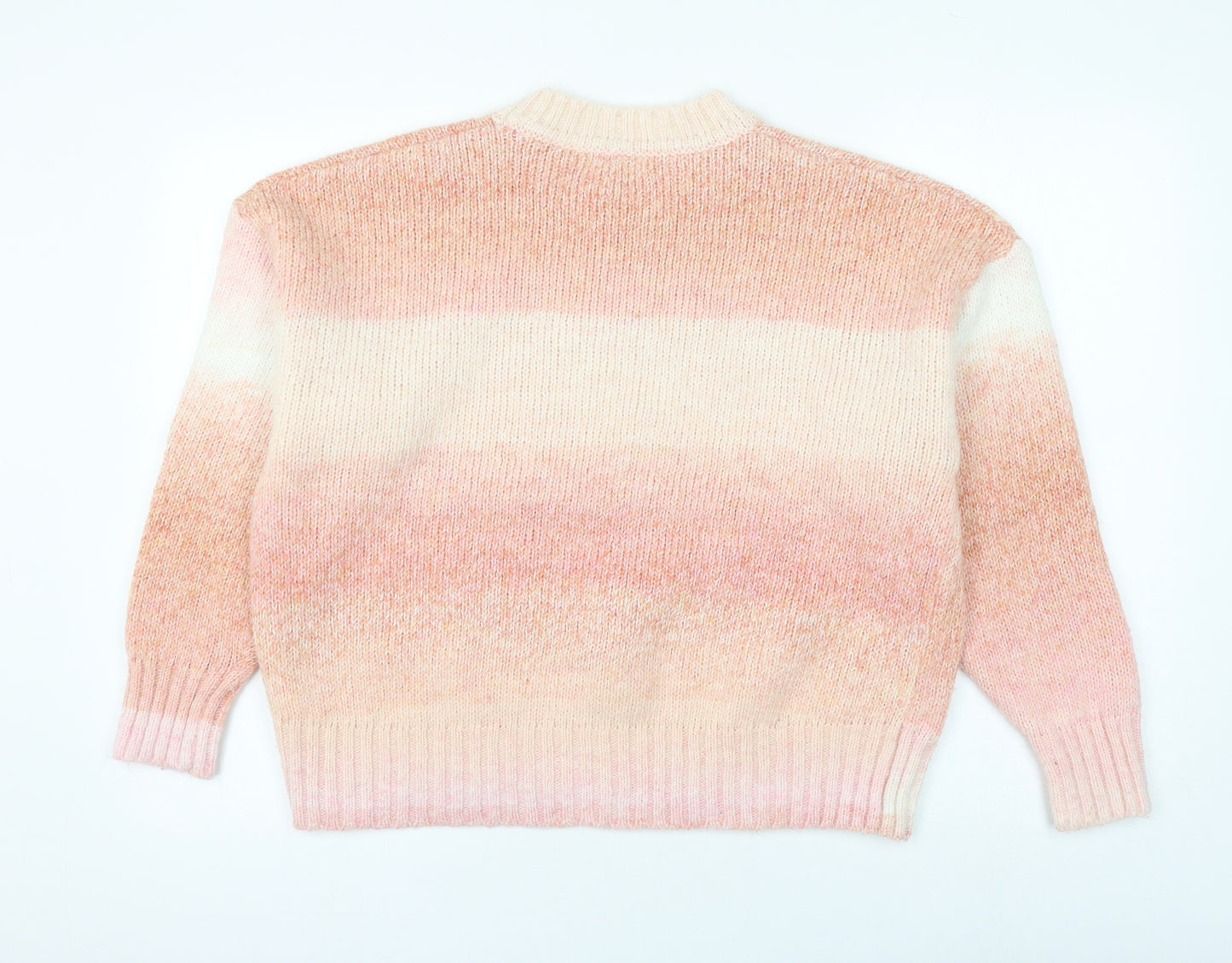 Primark Womens Pink Round Neck Polyester Pullover Jumper Size 12