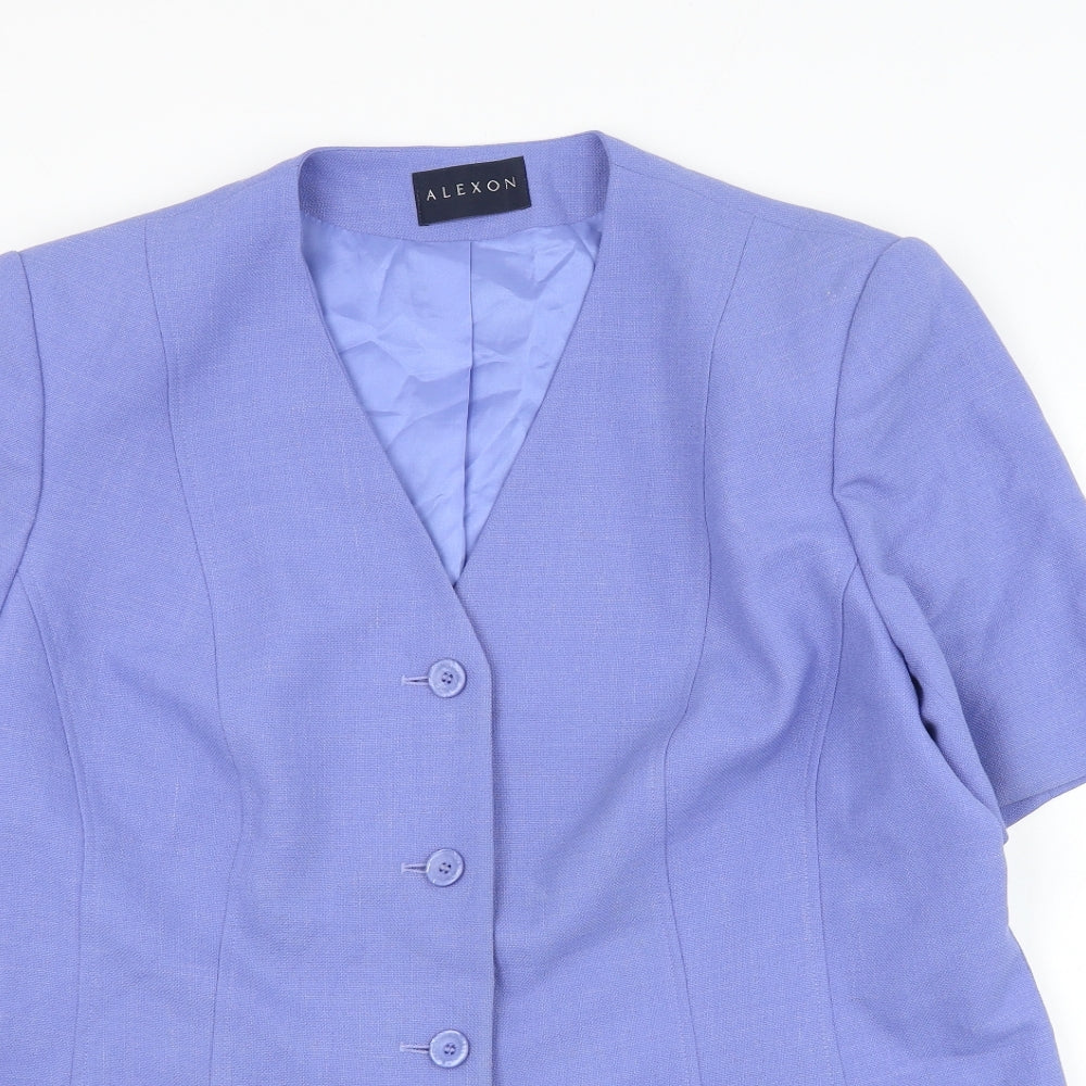 Alexon Womens Purple Jacket Blazer Size 20 Button