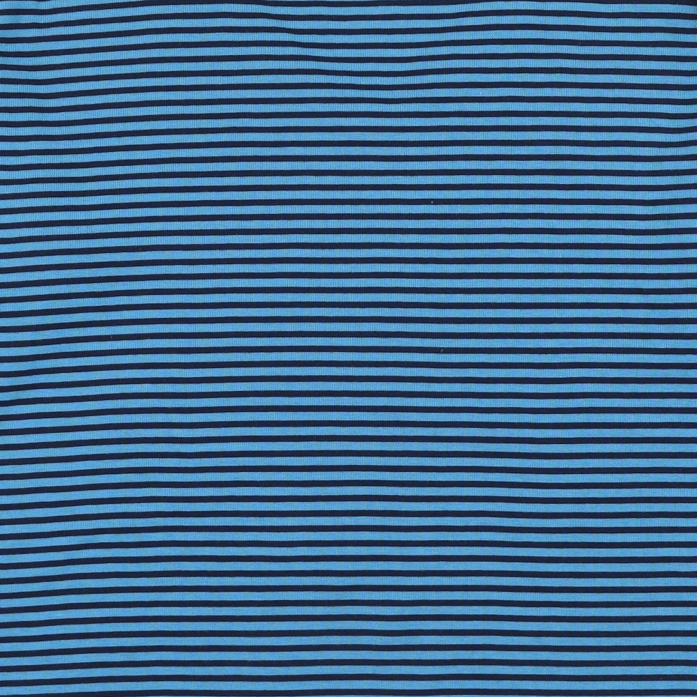 Viz A Viz Womens Blue Striped Polyester Basic Blouse Size 20 V-Neck