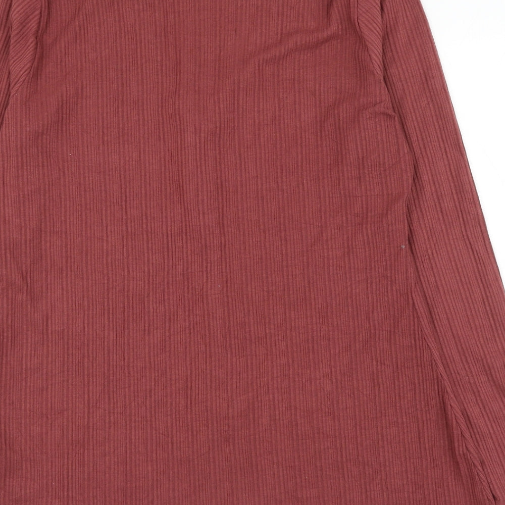 Primark Womens Red Polyester Basic Blouse Size 14 Collared