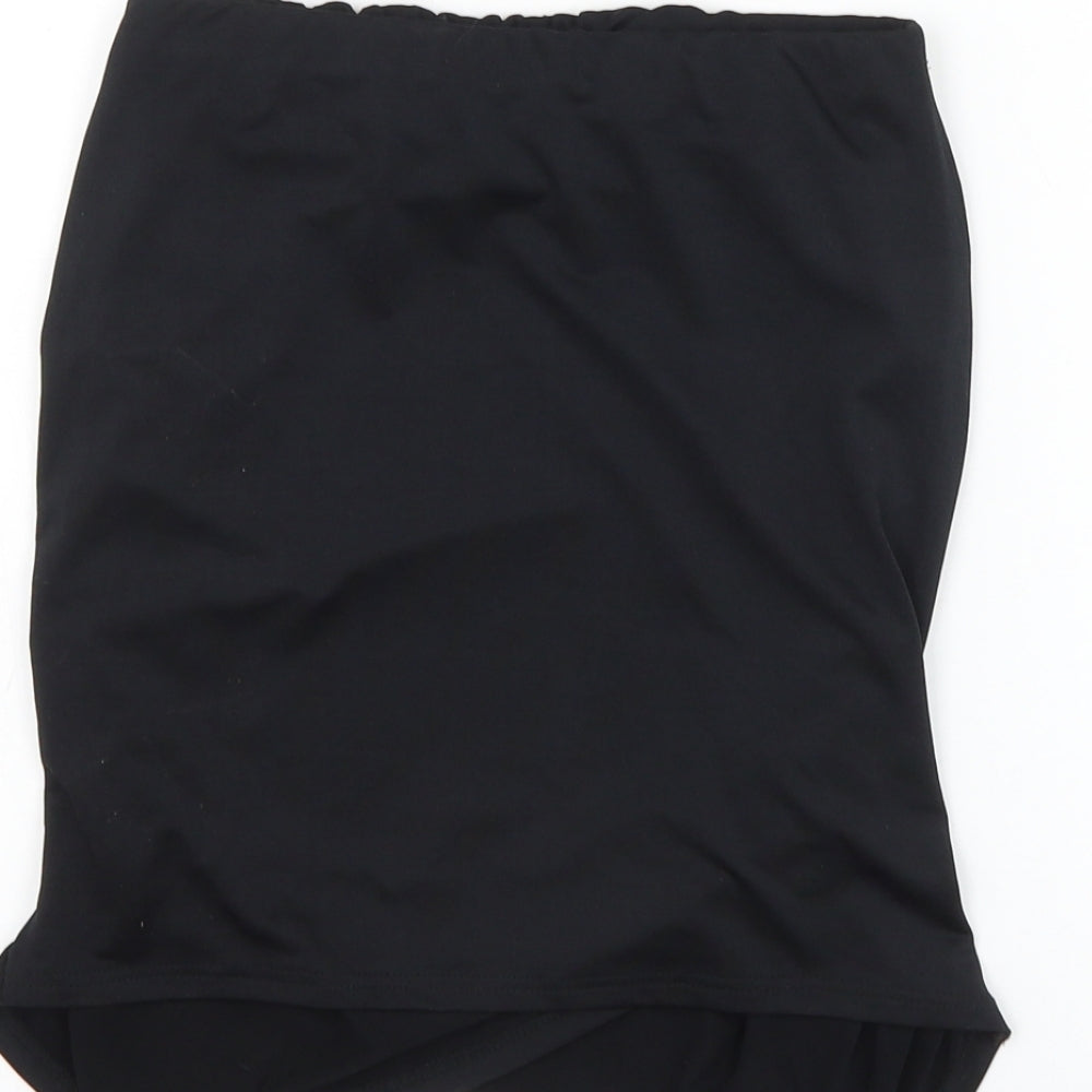 In the Style Womens Black Polyester Basic Tank Size 8 Off the Shoulder