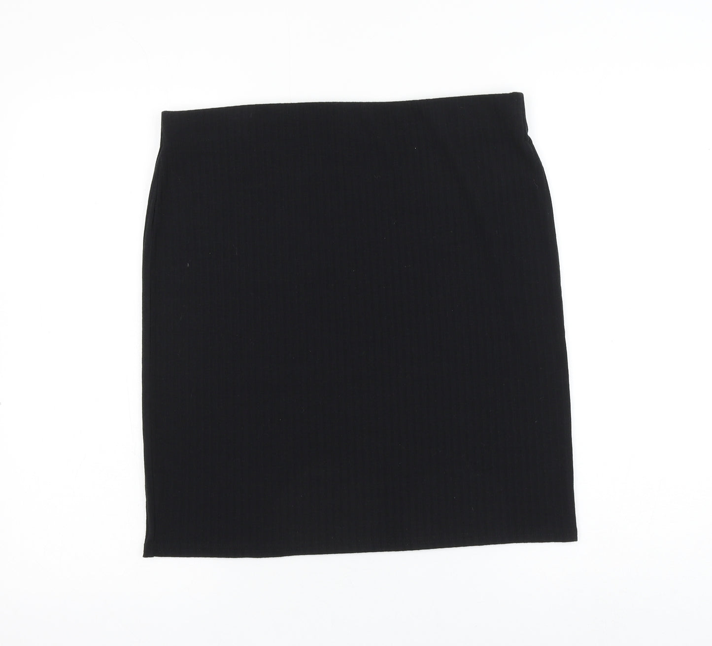 George Womens Black Polyester Straight & Pencil Skirt Size L