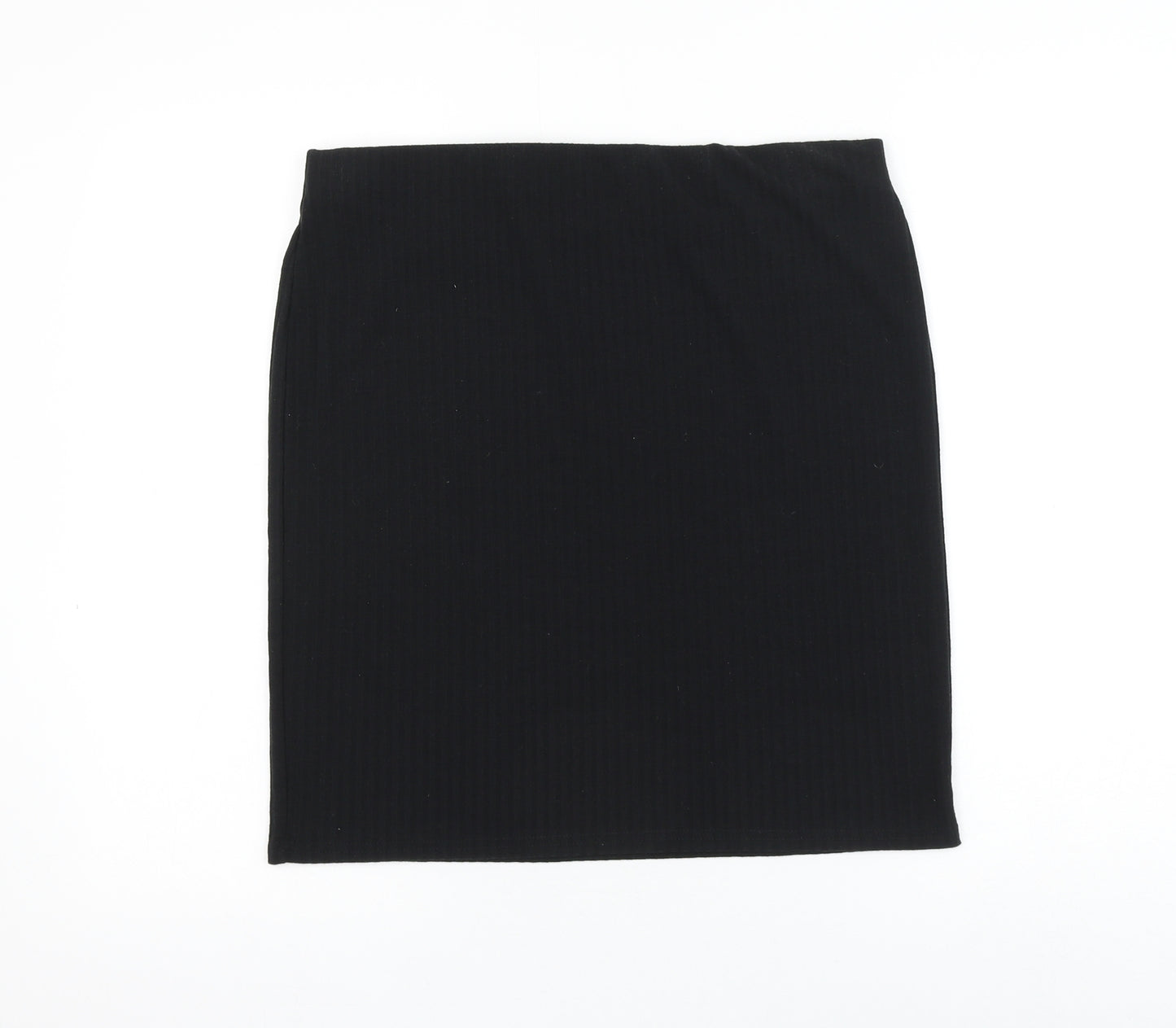 George Womens Black Polyester Straight & Pencil Skirt Size L