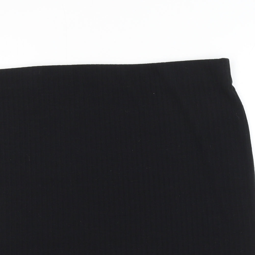 George Womens Black Polyester Straight & Pencil Skirt Size L