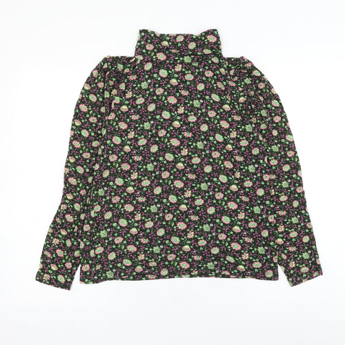 Per Una Womens Multicoloured Floral Modal Basic Blouse Size 14 Roll Neck
