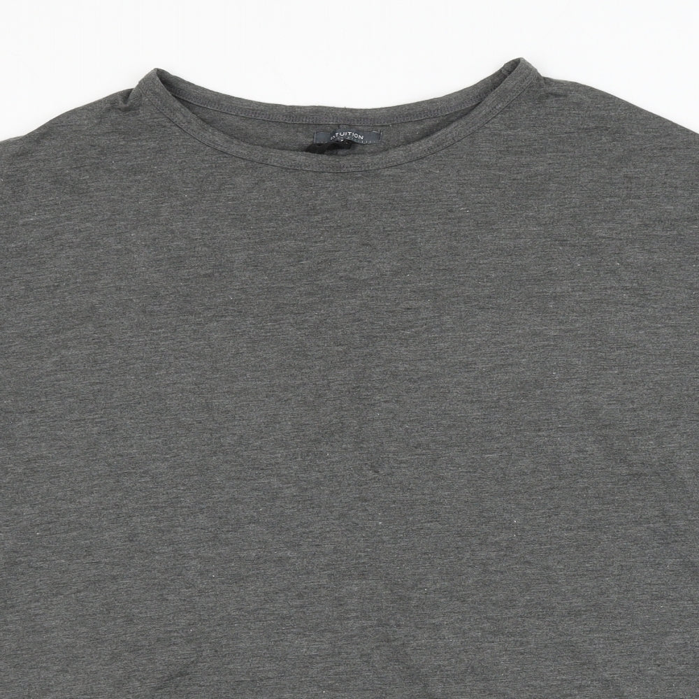 Intuition Womens Grey Polyester Basic Blouse Size 20 Round Neck - Lace Detailing