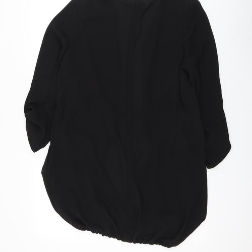H&M Womens Black Jacket Blazer Size 10 Tie