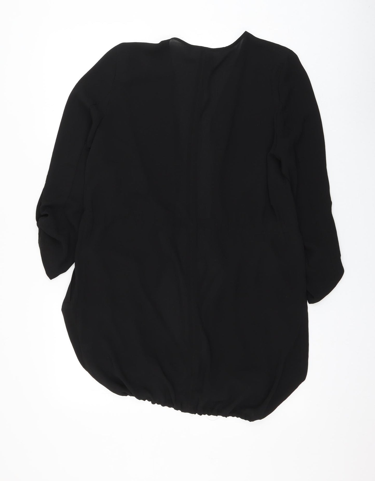 H&M Womens Black Jacket Blazer Size 10 Tie