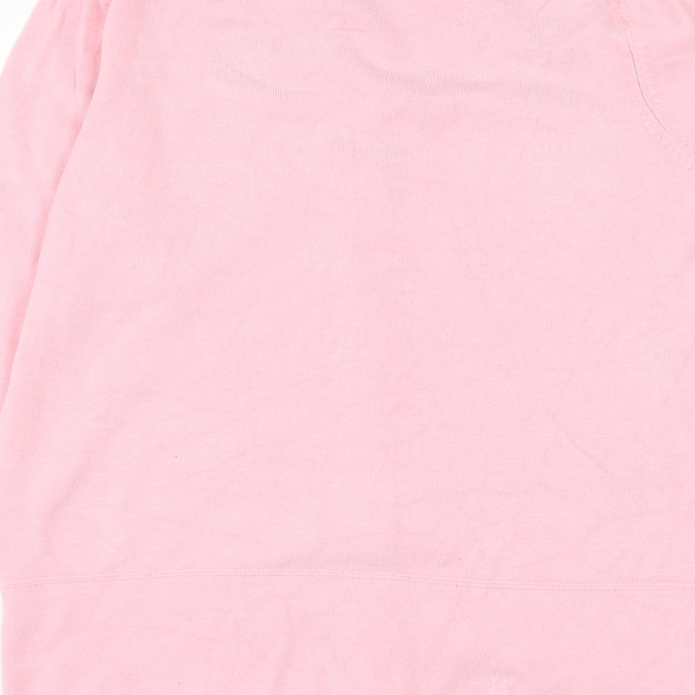 prew Womens Pink Round Neck Viscose Cardigan Jumper Size 14