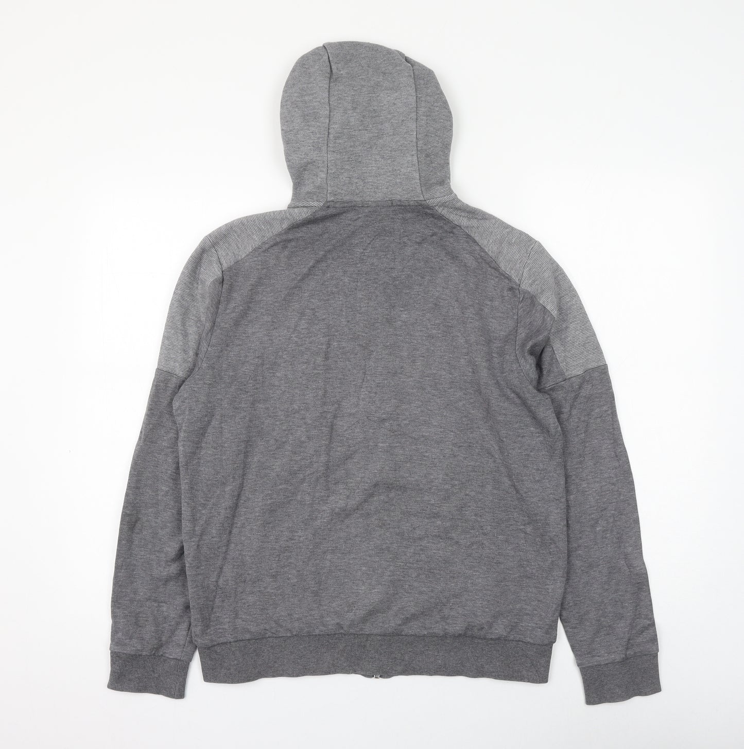 Hugo b Mens Grey Cotton Full Zip Hoodie Size M