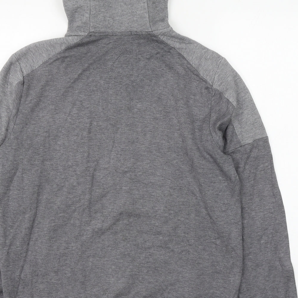Hugo b Mens Grey Cotton Full Zip Hoodie Size M
