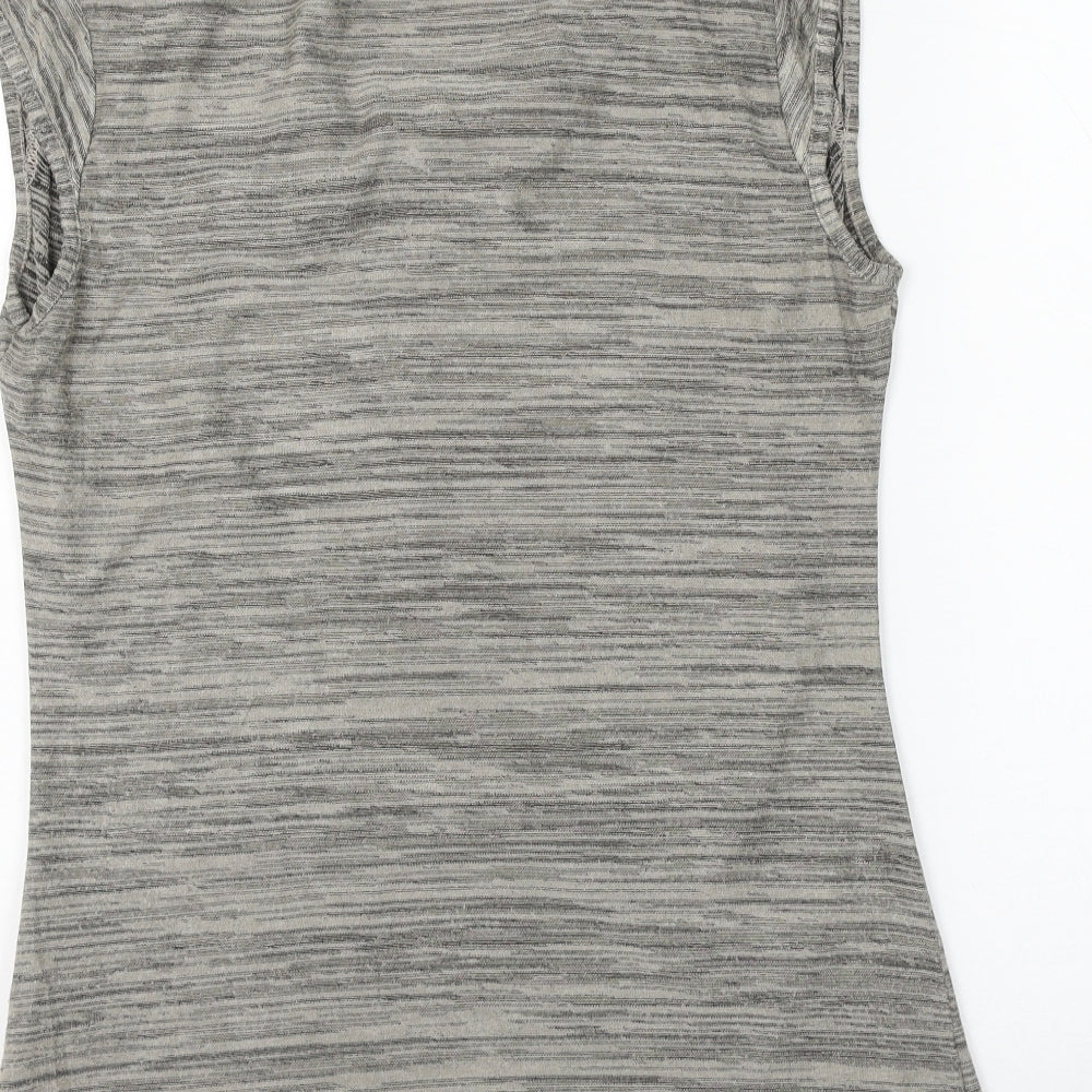 jasper Womens Grey Viscose Basic Blouse Size 14 Round Neck