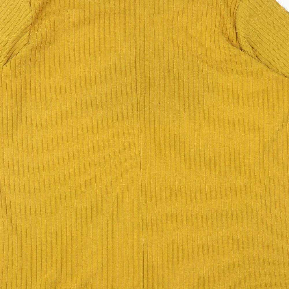 Yours Womens Yellow Polyester Basic T-Shirt Size 20 Boat Neck