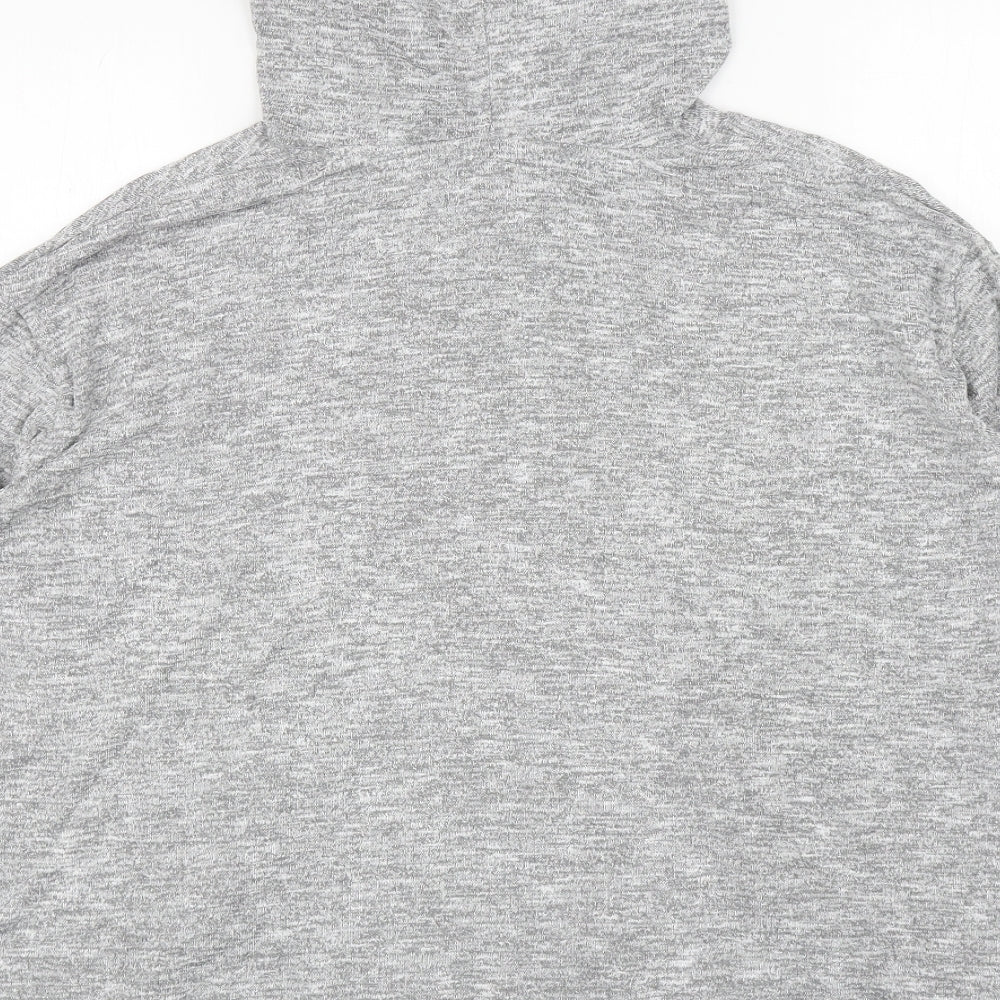 Papaya Womens Grey Polyester Pullover Hoodie Size XL Pullover