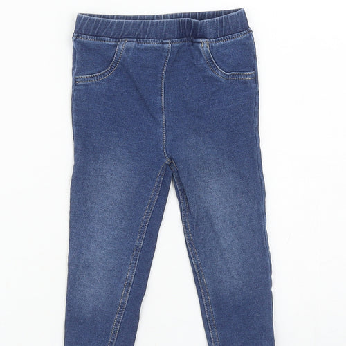 George Girls Blue Cotton Pedal Pusher Jeans Size 12-18 Months Pullover